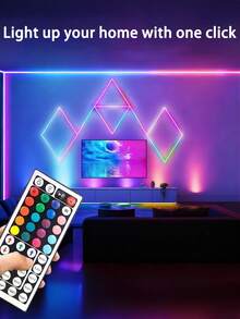 16-100ft Neon LED Light Strip, Suitable For Room Decoration, RGB LED Light Strip With Remote Control, Outdoor Use, Flexible Neon Rope Light, Suitable For Bedroom Decoration, Living Room, Gaming, Halloween Party Decoration - 彩色 - 查看 3