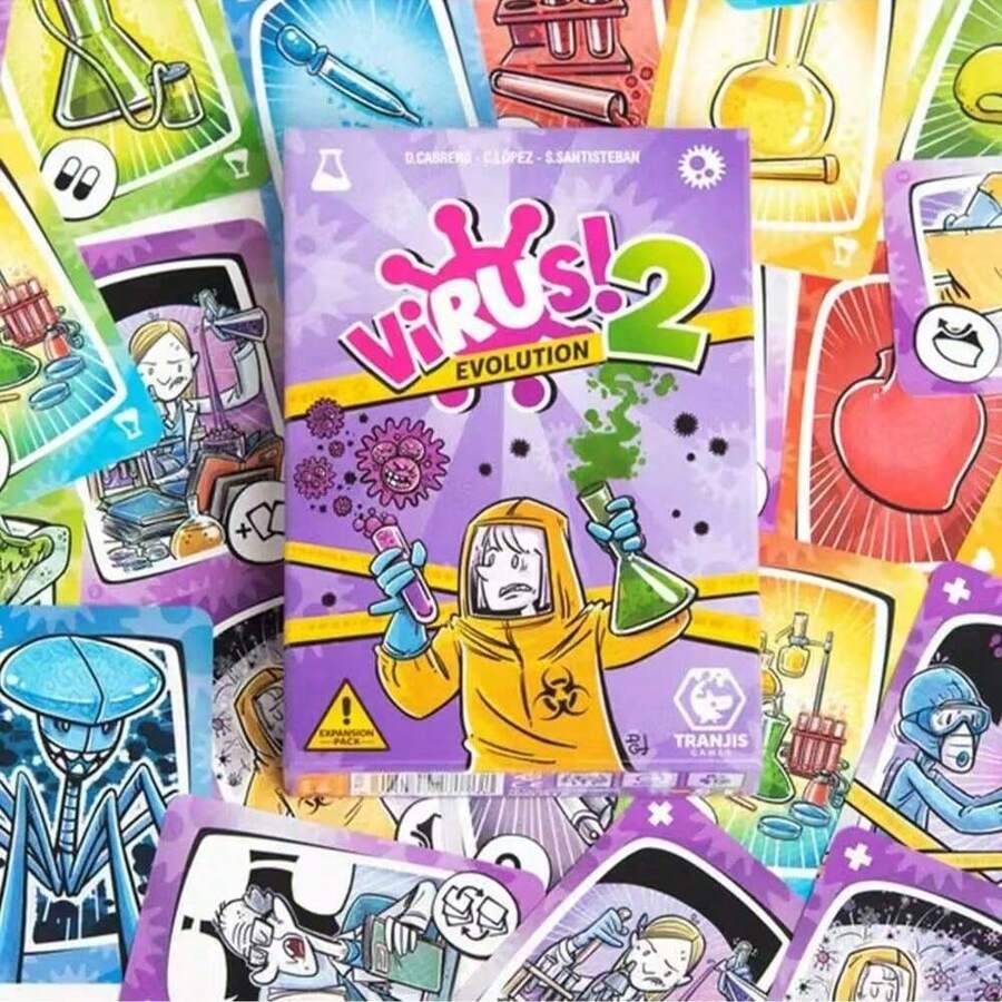 巨型病毒卡牌游戏，一款趣味十足且极具感染力的卡牌游戏，完美的绿色节日礼物，棋盘游戏和游戏礼品！