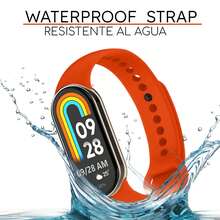 OcioDual Entrega em 24/48 horas. Pulseira de substituição compatível com Xiaomi Mi Band 8, vermelha, pulseira esportiva de silicone macio, flexível e respirável, pulseira Helio, Mi Band, pulseira de relógio, pulseiras personalizadas. - Vermelho - Ver 5