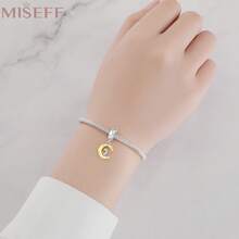 MISEFF 1件装正品S925纯银可爱宠物猫月亮吊坠，18K镀金，适合手链项链DIY饰品制作吊坠，送给女性和女孩的礼物