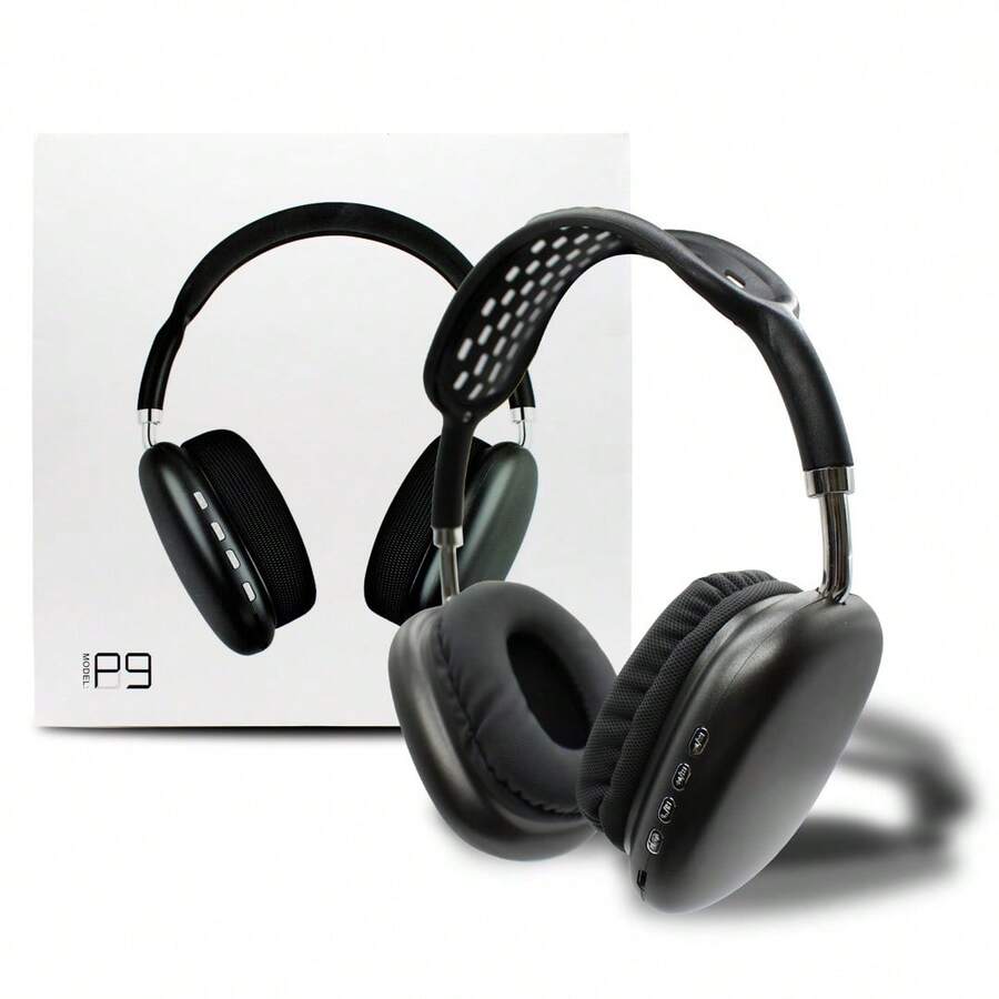 Playbox Electronics Auriculares Inalámbricos Diadema - con Micrófono Incorporado y Diadema Ajustable Diseño Cómodo PLAYBOX PB95 - Negro - Ver 1