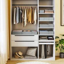 Foldable Baby Organizers And Storage & Dresser Organizer For Bedroom, Drawer Organizer Clothes,Closet - Nursery Organization Dresser Dividers For Underwear, Sock, Bib,Etc. - Grey - View 5