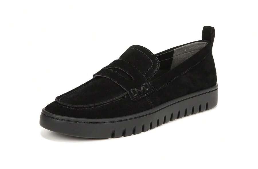 Vionic Womens Uptown Loafer - Black Suede - 黑色 - 查看 1