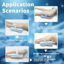 Sleeping Leg Support Pillow, Removable And Washable Suitable For The Elderly, Pregnant Women, Adults, Supporting Leg Joints, Leg Pillow With Fixed Straps, Soft Leg Pillow, Leg Separator Pillow For Back Sleepers, Leg Pillow For Recliner, Side Sleeper Leg Support, Pillow For Your Legs, Leg Joint Support, Back Sleeper Aid, Removable Cover, Ergonomic Design, Soft Fabric, Lightweight Support, Sleep Aid, Adult Sleep Aid, - Blue Plaid - View 5