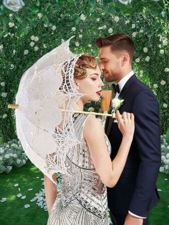 For The Discerning Bride Seeking Both Practicality And Unparalleled Style, Our Vintage-Inspired Lace Wedding Parasol Is The Perfect Choice. Designed To Complement A Variety Of Wedding Themes From Garden Party To Classic Romance, Its Elegant White Lace Construction Adds An Instant Touch Of Refinement