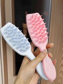 Shampoo Brush/Scalp Massage Comb, Long-Handled Hair Cleaning Brush, Promotes Hair Growth And Removes Dandruff, Household Hair Comb, Hair Styling Tool, Multi-Handled Comb For Shampooing, Bathing, And Massage, Comb/Hairb, Massage And Relaxation, Scalp Care, Hair Styling Tool, Unisex, Household Essential, Scalp Massage Comb, Scalp Relaxation Tool, Stress Reliever, Head Massage Claw, Scalp Scraping, Head Massage Comb, Stimulates Hair Growth. - Multicolor - View 3