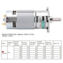 DC Gear motor mini speed reduction CW CCW permanent magnet automated industry 24V XD‑42GA755 500rpm/min, motorreductor compacto para aplicaciones industriales y proyectos automatizados, funcionamiento bidireccional, estructura duradera, recomendado para robótica, modelismo y mecanismos personalizados, fácil integración en sistemas de control. - Plateado - Ver 8