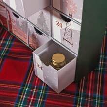 Soul and Lane Calendario de adviento vacío Let It Snow cuenta regresiva de 24 días para Navidad calendario de cartón reutilizable y rellenable con cierre magnético para llenar tú mismo - Dejaqueneve - Ver 5