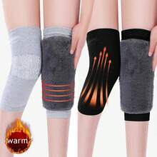 1Pair Of Thick Thermal Lined Knee Pads For Autumn And Winter Outdoor Sports Protective Gear Hand Wash Only