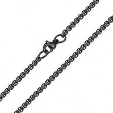 Fashionable New Stainless Steel Square Pearl Chain Men's Necklace  Hip-Hop Titanium Steel Jewelry Accessories With Chain Rings Interlocked Necklace Accessories - Vàng - Xem 5