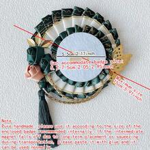 1个复古设计徽章夹，11种颜色可选，流苏蝴蝶翅膀玫瑰褶皱圆形徽章夹，手工DIY成品，动漫卡通游戏角色扮演周边徽章夹，ACG名人粉丝周边，宅男配件，漫展角色扮演服装装饰 - A - 查看 4