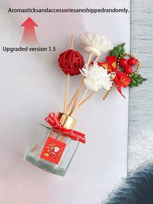 [Gratis Diffusor-Stäbchen] Weihnachts-Duftkerzen-Geschenkbox ohne Flamme, (1 Flasche Aromatherapie + 5 Diffusor-Stäbchen) dekorative Weihnachts-Feiertagsgeschenke, kann in Innenräumen, im Schlafzimmer, Bad, Wohnzimmer, Eingangsbereich platziert werden, reine Pflanzen-, Fruchtdüfte, Tischdekorationen, Aromatherapie, langanhaltender Duft, Lufterfrischer (Weihnachtsgeschenke, Geschenke für Frauen, Parfüm, Auto-Lufterfrischer, Geschenke für Männer, Diffusor, Geschenkset)