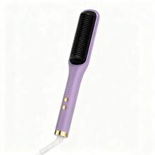 Hair Straightening Iron, 3D Straightening Brush,Straightener Hair Comb,Straight Hair Comb With 3D Anti-Scald Design & 4 Temp Selection,Hair Straightening & Curling Comb 2 In 1,Detangles Hair Easily ,Quick Straightening,For Home Salo Graduation Birthday Holiday,Holiday Gifts Suitable For Women