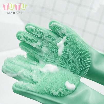 1 Juego Blue Pet Bathing Glove Para Perros Y Gatos, Guantes De Silicona Para Lavar Platos, Cepillo De Masaje Para Ducha, Kit De Herramientas De BañO, Guantes De Aseo Y Limpieza Para Mascotas Con DiseñO Hermoso, Que Incluyen Guantes De BañO Para Perros Y Gatos, Guantes De Aseo Para Mascotas, Guantes De BañO Para Perros Silicona Para El Lavado Y EliminacióN De Pelo, Guantes Para Lavar Platos Y Limpiar, Suministros De Cocina Del Hogar Y Suministros Para Mascotas