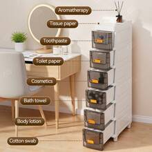 Luxury Slim Locker With Drawers - Durable Waterproof PP Material, Multi-Functional Storage Box, Suitable For Bathrooms, Kitchens, Personal Care Product Dispensers, Etc., Suitable For Small Spaces, Storage Drawer Units - Tầng 6 - Xem 5