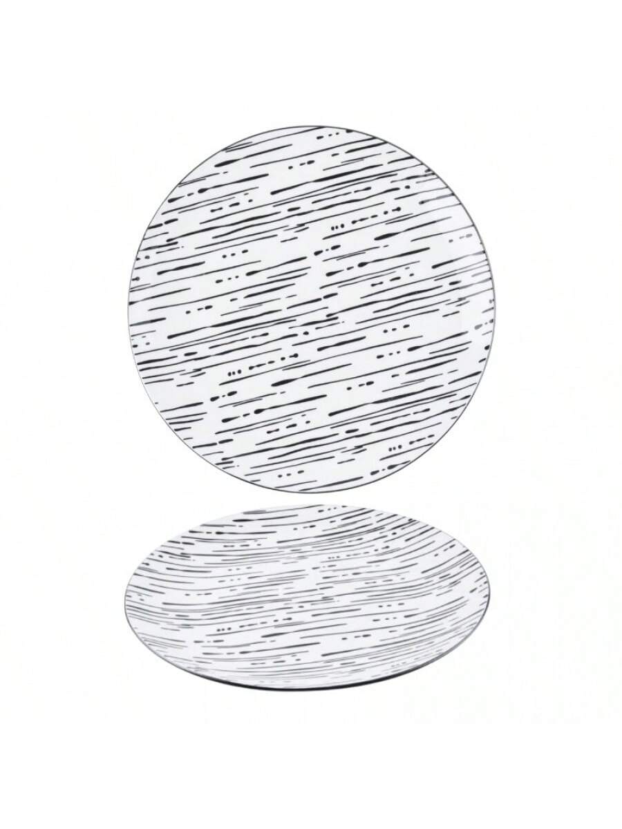 Plato de Cerámica “Luz de Luna”, 26.5 cm, Diseño Elegante y Resistente