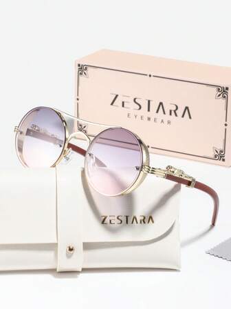 1 Pair Men's Metal Frame Round Business Style Sophisticated Retro Versatile Fashion Glasses, Suitable For Business Trips, Meetings, Signing Ceremonies, Product Launches