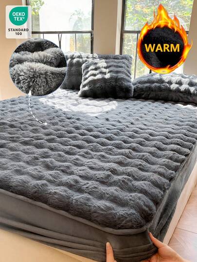 1pc Fitted Sheet, Bedding, Bed Cover, Bed Sheet, Mattress Cover, Solid Color Fitted Sheet, Cozy And Breathable Mattress Protector, Simple Style Home Textile, Soft And Anti-Pilling Bed Cover, Skin-Friendly Bed Sheet, Pillow And Pillowcase Not Included, Home Decoration, Fits For All Sizes Of Beds