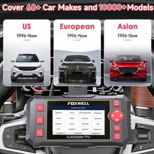 Foxwell NT604 Elite 4系统 OBD2 扫描仪汽车诊断扫描工具，发动机、ABS、SRS 变速箱故障代码读取器，支持 OBD2、EOBD、JOBD CAN 协议，适用于 1996 年及之后生产的车辆，终身免费更新，是送给机械师和男孩的最佳礼物。 - 黑色 - 查看 9