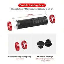 1pc Bicycle Non-Slip Straight Handlebar Grip, TPR Rubber Round Mountain Bike Handle Bar - Multicolor - View 3