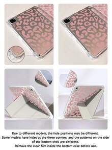 Ốp bảo vệ máy tính bảng hai mặt bằng acrylic trong suốt, họa tiết da báo/báo đốm, màu hồng bóng. Tương thích với iPad 11 (2025/10.9)/Air 4/5/6/7 (2025/10.2)/Pro 11/10/9.7/10.5 và Galaxy Tab. Có chức năng tự động bật/tắt màn hình và chân đế gập đa góc. Họa tiết da báo thời trang và tối giản, là lựa chọn lý tưởng để bảo vệ máy tính bảng hàng ngày và cũng là một món quà tuyệt vời. - Nhiều màu - Xem 10