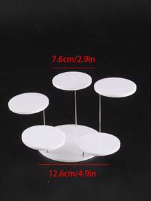 1 Piece 12-Tier Acrylic Vertical Mini Display Stand, 12 Round Acrylic Mini Disc Displays For Jewelry, Rings, Earrings, Mini Art, Mini Figurines, Cupcakes, Adjustable Vertical Display Set, Suitable For Stores, Galleries, Exhibitions And Home Use, Available In Transparent, Black, White