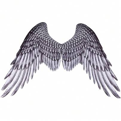 1 Piece Of Holiday Party Angel Wings, Suitable For Men And Women To Decorate Wings, Halloween, Carnival Angel Wings, Simulation Feather Non-Woven Wings, Stage Performance, Dress Up In A New Style