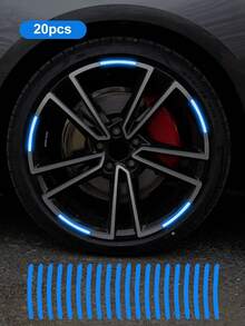 20pcs Minimalist INS Style Car Reflective Stickers - Multicolor - View 7