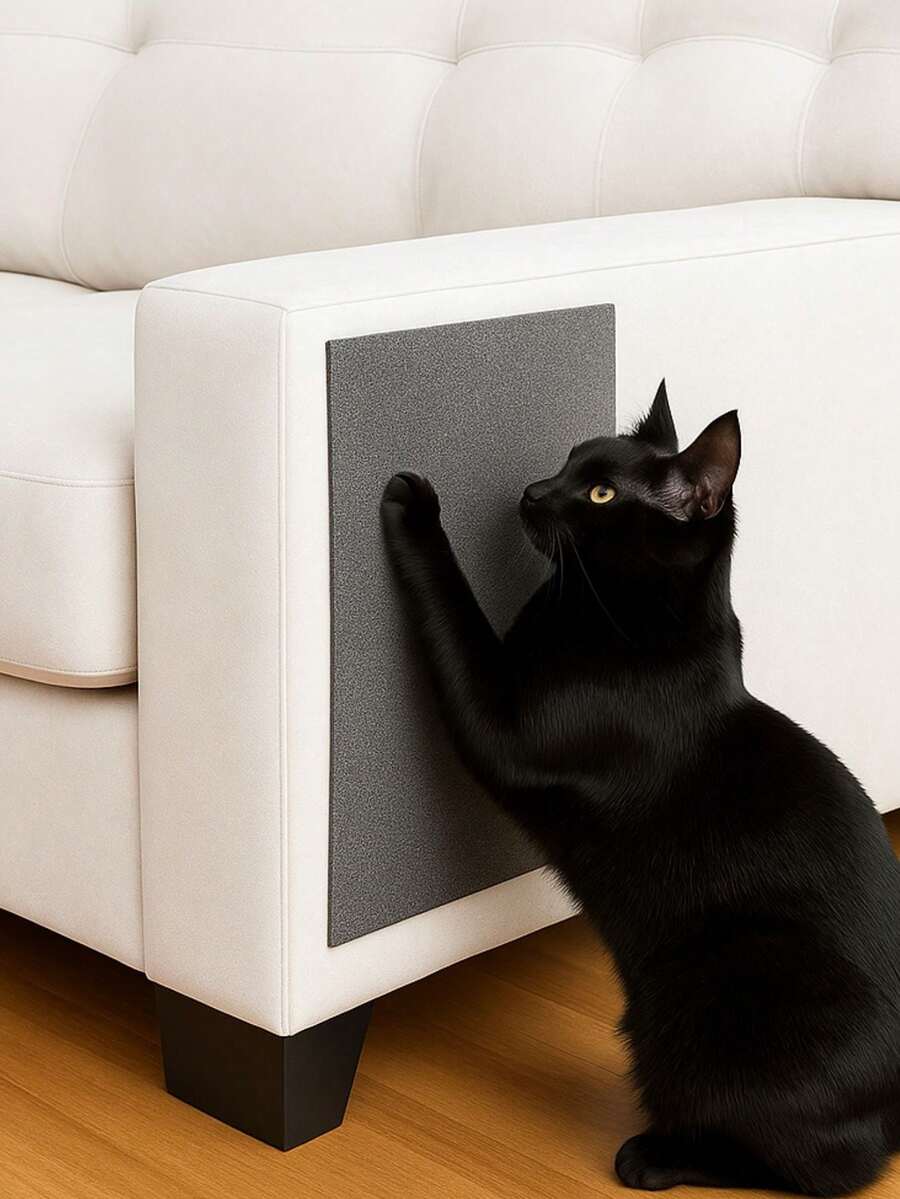Arranhador de Gato Carpete Adesivo Flexível BRINQUEDO INTERATIVO PARA GATOS PET ANTI STRESS ENRIQUECIMENTO AMBIENTAL - Cinza - Visão 1