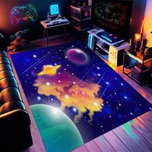 1pc Star Pattern Carpet, Starry Sky Printed Rug Mat, Suitable For Living Room, Bedroom, Kitchen, Hallway, Bathroom, Laundry Room - Multicolor - View 33