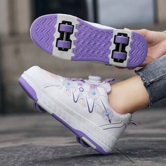 Upgraded 4-Wheel Roller Skates, Removable Wheels, Suitable For Teenagers, Students, Adults, Couples, Fashionable Outdoor Sports Shoes, Unisex