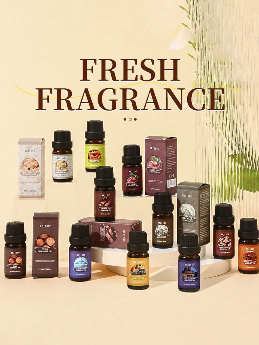 1 Bottle 10ml Water-Soluble Aroma Essential Oil Refill, Christmas Scented Oil, 10ml Gingerbread, Raspberry Jam, Frankincense Peel, Natorada Water-Soluble Aroma Essential Oil, Multiple Fragrances Available, Relaxing Sleep, Freshening Air, Suitable For Humidifier, Valentine's Day, Wedding - Multicolor - View 1