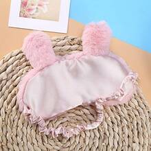 Qkiss 5 Colores Cute Animal Máscara de Ojo Antifaz para Dormir Christmas Deer Winter Cubierta de Sombra de Ojos y Cómoda Conejo Rosa - Rosa - Ver 5