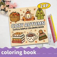 Sách tô màu chủ đề Thu/Đông ấm áp 24 trang: Ấm áp & Dễ thương, Mùa Thu/Đông thoải mái dành cho bé gái, Tương tác thân mật giữa các cặp đôi, v.v. Với hình minh họa gốc đáng yêu, Bìa giấy ngọc trai, Trang bên trong dày 120g, Kích thước 7,9x7,9 inch. Thích hợp làm quà tặng Giáng sinh, Lễ Tạ ơn, Năm mới, Mùa Thu/Đông cho phụ nữ, Sách vẽ tranh, Sách màu nước. - Nhiều màu - Xem 14