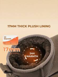 Dream Pairs Women's Winter Snow Boots 1.97-Inch Platform Comfy Plush Warm Short Furry Fluffy Round Toe Suede For Outdoor Indoor Festival Ankle Booties - Màu nâu nhạt - Xem 5