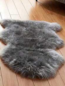 Modern Minimalist Faux Wool Rug - Soft Plush Surface, Machine Washable - Suitable For Living Room, Bedroom, Home Decor - Winter Gift, Wool-Like Rug, Autumn/Winter Carpet, Thick/Plush - Smoky Gray - View 18