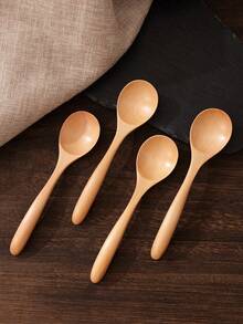 8PCS Small Wooden Spoons, 6.7inch/17cm Honey Spoons For Tea, Wooden Spoons For Eating Dessert, Coffee & Soup, Little Beech Wooden Serving Spoon Set, Organic Wooden Teaspoon