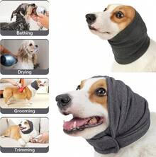 MEISO 2 Piezas Orejeras Antiruido para Perros,Suaves y Ajustables, Protección Auditiva Ruidos Fuerte para Aliviar Estrés y Ansiedad en Mascotas - Gris - Ver 6