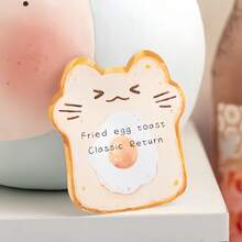 2025 Fashion Bakery Shaped Sticky Notes | High Aesthetic Cartoon Memo Pads | Reusable Multi-Functional Adhesive Notes - 薑色 - 查看 5