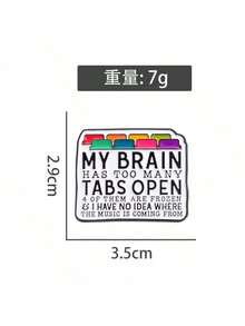 Creative INS Cartoon English Letter Series Metal Badge Brooch, Fashionable Personalized Clothing & Backpack Accessory, Versatile Decoration Pin, For Friends And Besties Gift - Multicolor - View 3