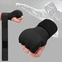 27,5-tums unisex boxningshandskar, innerhandskar med elastiskt tjockt handledsbandage för Muay Thai, MMA, kickboxning, kampsportsträning
