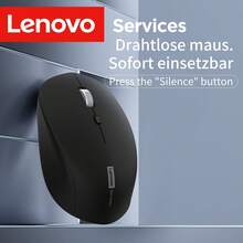 Lenovo N220 2.4GHz Wireless Silent Mouse Ultra-Low Latency Fast Response Super Long Battery Life Business Office Ergonomic Design - Black - View 3
