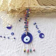 Bohemian Blue Eye Charm - Handcrafted Evil Eye Pendant, Amulet For Protection, Stylish Wall & Car Decor, Elegant Gift With Multiple Designs, Perfect For Bags & Home Decoration