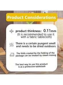 1 Piece Rectangular Vinyl Tablecloth With Hemmed Edges, Heat Resistant, Easy To Clean, Scratch-Resistant, Suitable For Home Dining, Hotels, Restaurants, And Banquet Tables - White - View 9