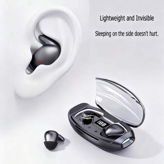 RD56 Wireless Sleeping Headphones With Active Noise Cancellation - Ultra-Thin Invisible Headset, Side-Sleep Friendly Earbuds For Motorcycle Riders | 3C Audio Accessory