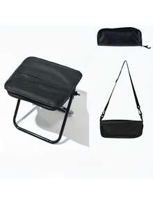 1pc/ Camping Stool,Portable Foldable Shoulder Bag Stool Adult Collapsible Chairs For Fishing Outdoor Hiking 300 LBS Load