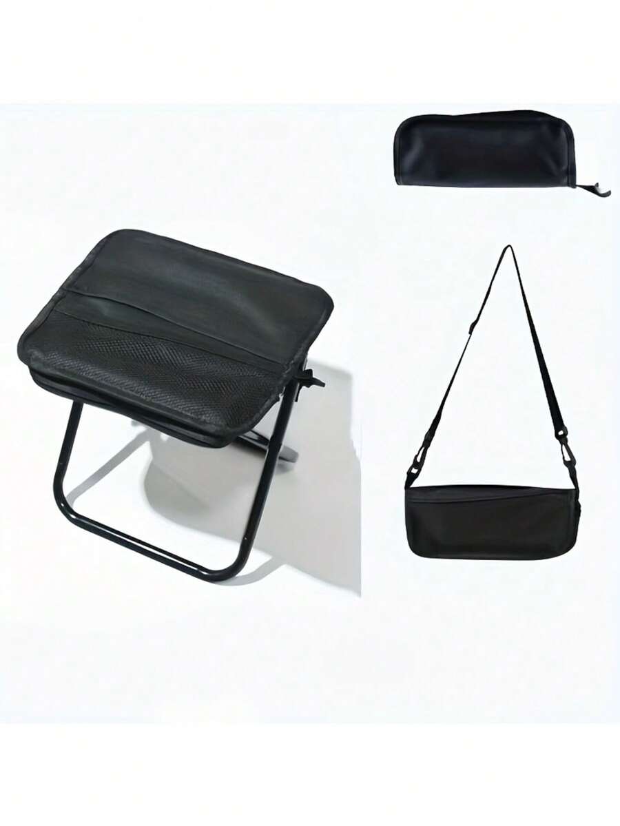1pc/ Camping Stool,Portable Foldable Shoulder Bag Stool Adult Collapsible Chairs For Fishing Outdoor Hiking 300 LBS Load