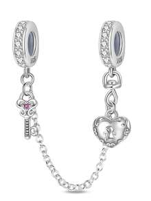 Diverse Design Chain Charm Set Silver Plated Owls, Airplanes, Roses, Heart Motifs Charm DIY Jewelry - Silver - View 18