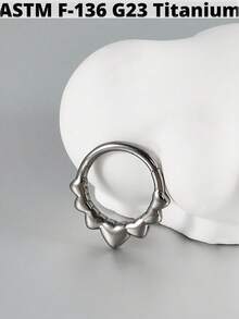 1 chiếc khuyên mũi hình rắn/dơi có bản lề, kiểu bấm, làm từ titan nguyên khối, hình trái tim, dùng cho sụn tai, khuyên xỏ tai hình giọt nước, khuyên xỏ tai daith và helix. - Như thể hiện trong hình ảnh - Xem 12