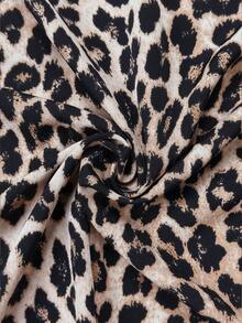 Chaqueta de béisbol casual con cremallera y manga larga de estampado de leopardo, de ajuste regular y ligera para mujer Keke Bloomly